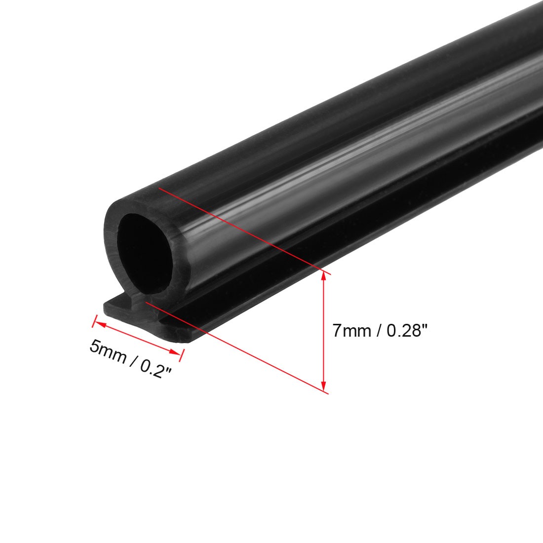 T-Slot Mount Window Weatherstrip Seal 7mm Bulb for 5mm Slot 5M 16.4ft gallery