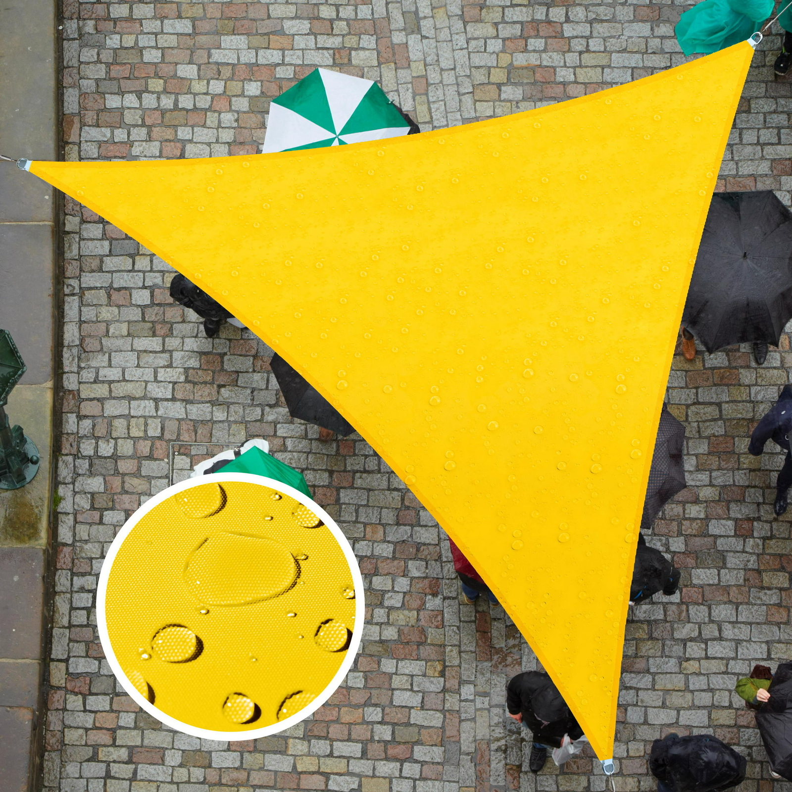 ColourTree Yellow Triangle Waterproof Sun Shade Sail Canopy Fabric Outdoor gallery