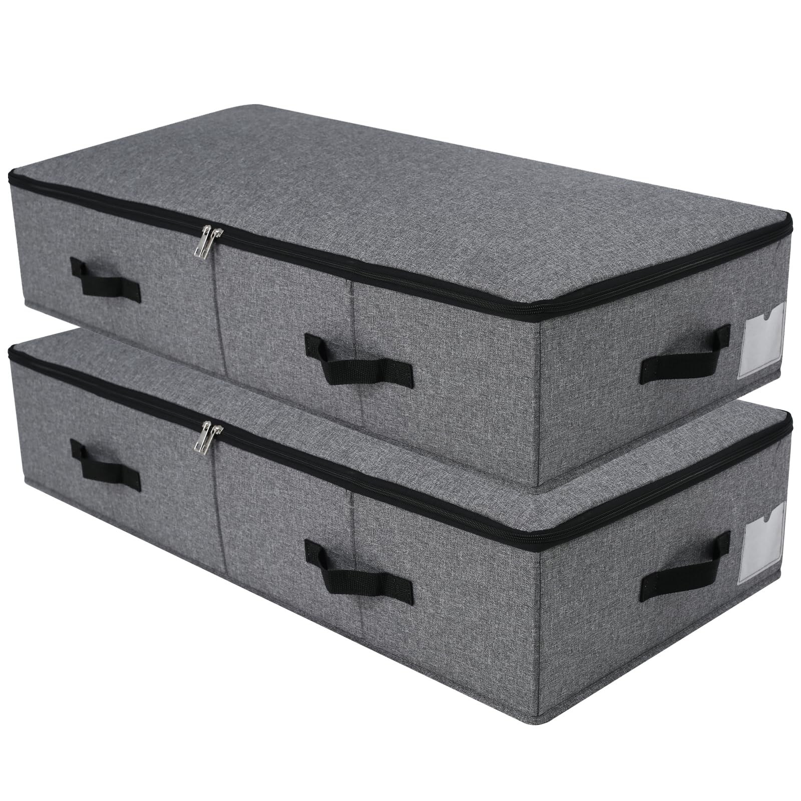 Foldable Under Bed Storage Bins, 2-Pack Organizers for Clothes & Quilts gallery