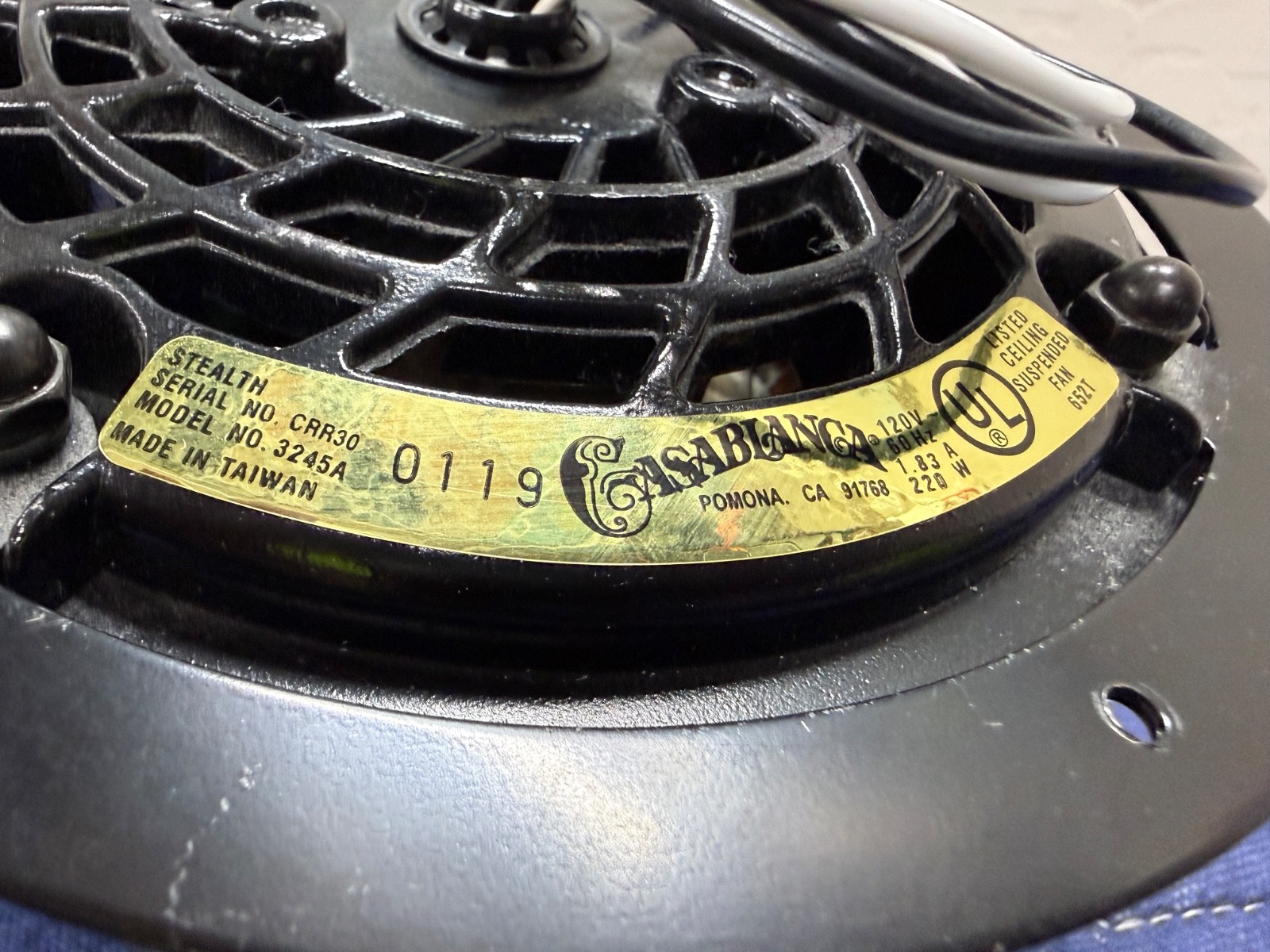 Casablanca Fan Motor XLP-2000, Stealth, Bell Air, Panama, Victoria, Four Seasons gallery
