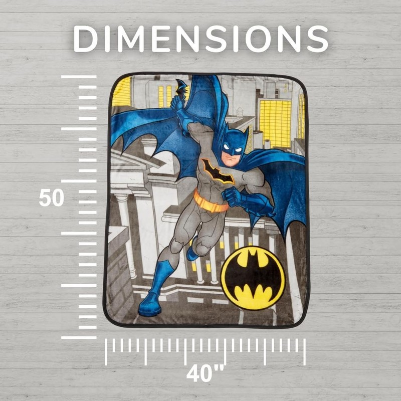 Batman Kids Super Soft Silk Touch Throw Blanket, 40 in x 50 in gallery