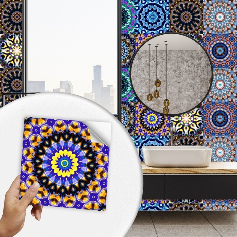 Mandala Pattern PVC Wall Sticker Waterproof Repositionable For Home Renovation gallery