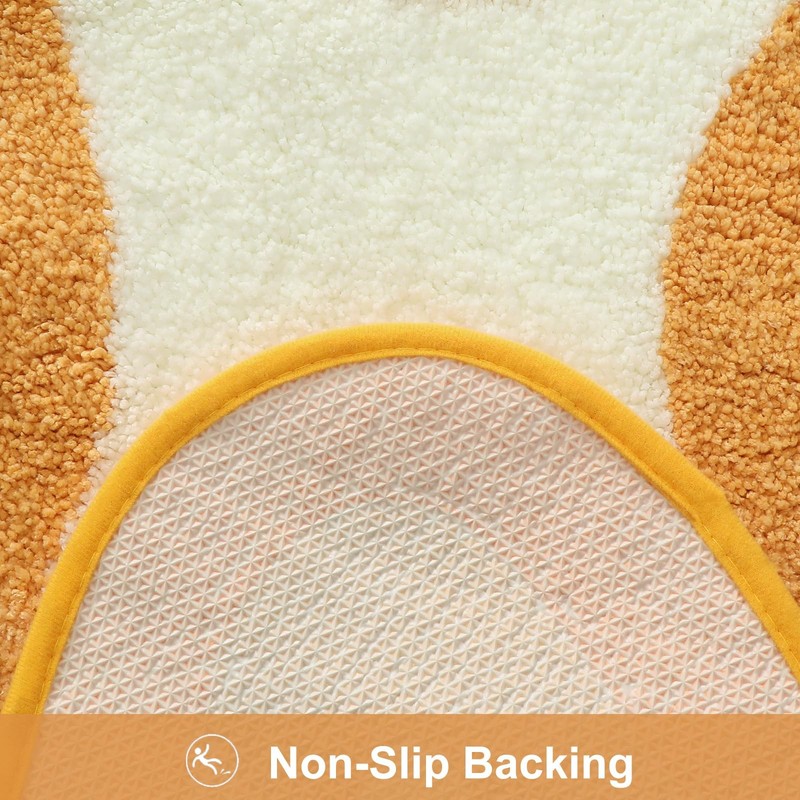 Irregular Shape Bathroom Runner Rug 18x47 Inch Orange Gradient Soft Non Slip gallery