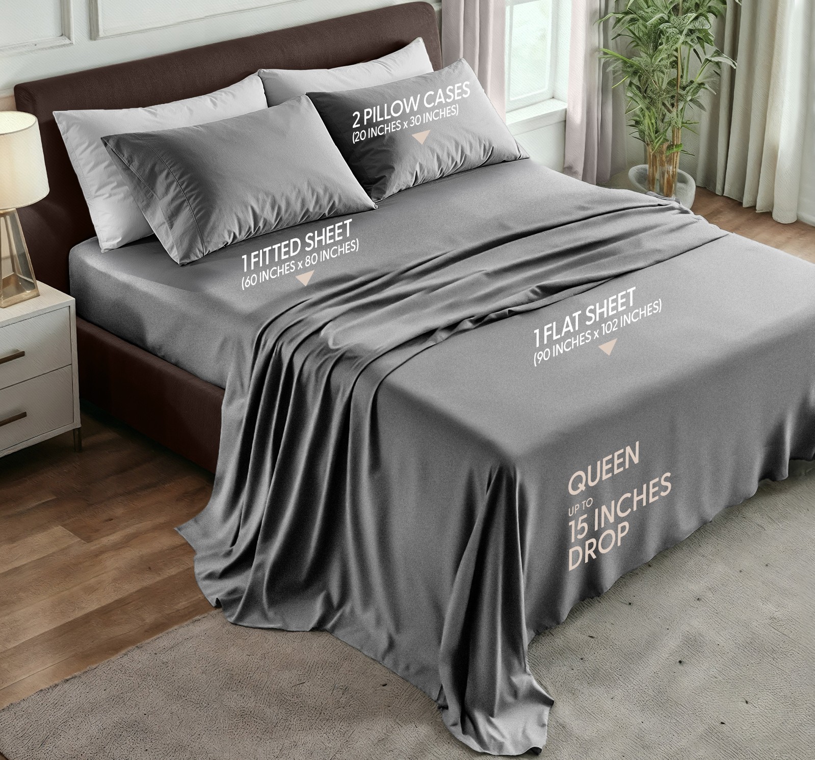 4 Piece Bed Sheet Set Hotel Luxury Microfiber Cooling Deep Pocket Wrinkle Free gallery