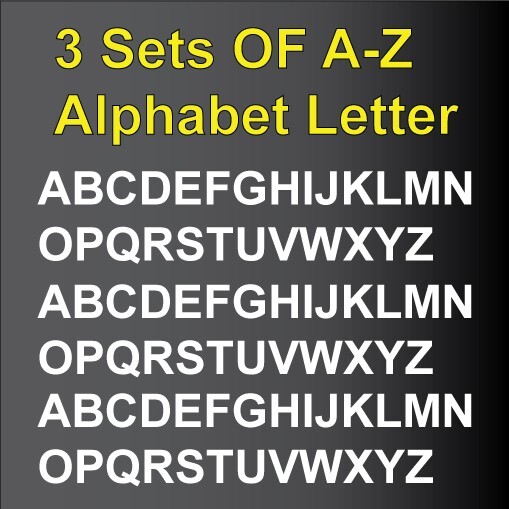 3 Sets Alphabet Letter Decals Sticker Window Door Wall Car mail box gallery