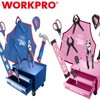 WORKPRO Pink/Blue Beginner Tool Set 12" Steel Tool Box 10PC Starter Tool Box Set gallery