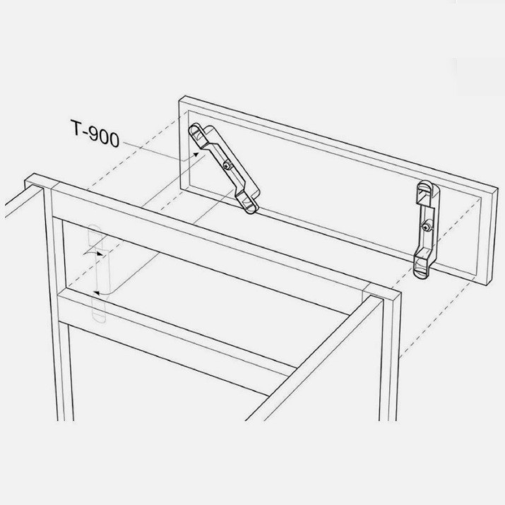 False Front Cabinet Clips 4-1/2" - Fake Drawer /False Drawer Front - 4 Clips gallery