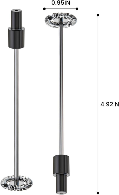 MHMF03 Rechargeable Stepless Speed Control Milk Frother Whisk Rods (2 Pcs). C... gallery