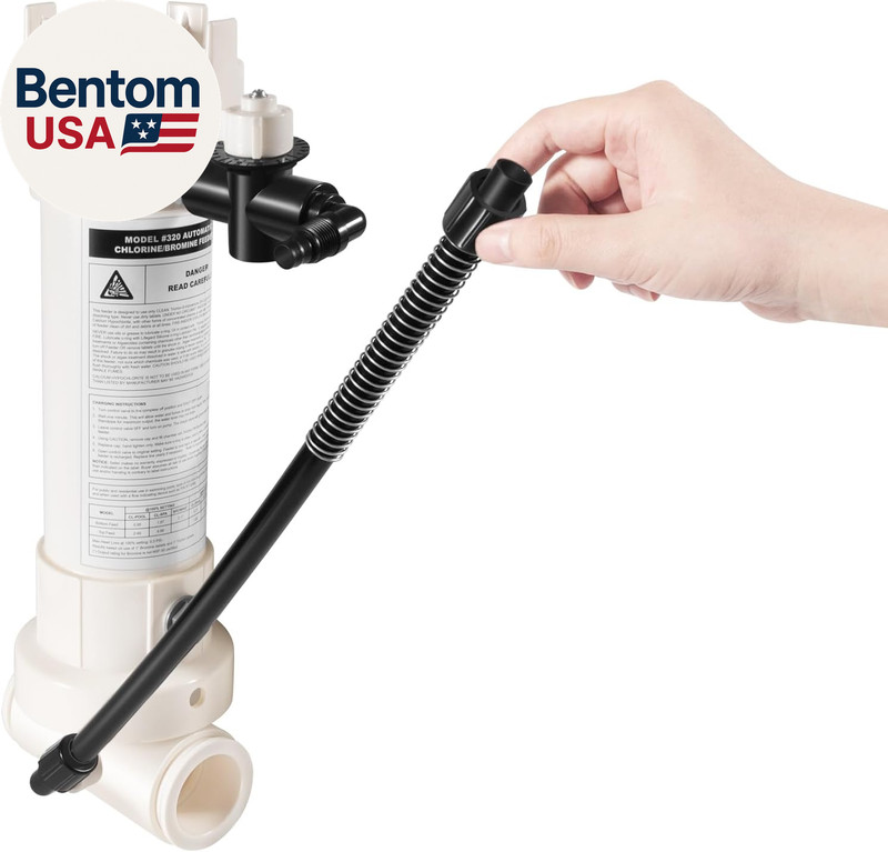 Pool Chlorinator, 320 Automatic In-Line Chlorine/Bromine Feeder Compatible with gallery