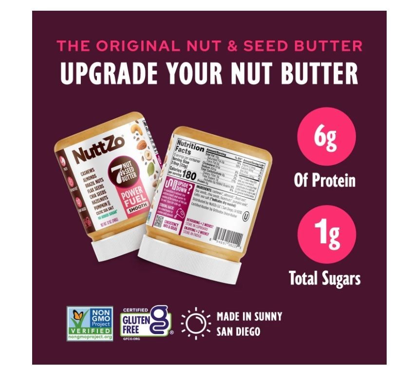 NuttZo Organic Power Fuel Smooth 7 Nuts and Seeds Butter Spread.. gallery