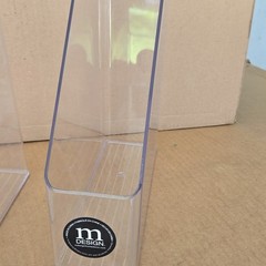 mDesign Clear Plastic Rectangle Storage Box Set Free Standing (4 pc)