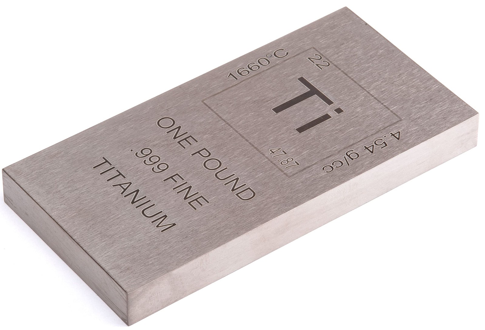 Pure Titanium Bar 1 Pound. 999 Fine Periodic Table Design Ti Element Ingot Co... gallery