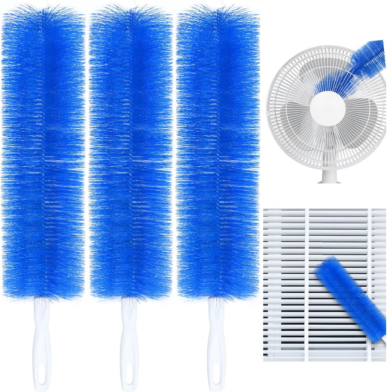 3-Pack Bendable Fan Cleaning Brush – Reusable Microfiber Duster for Fans&Curtain gallery