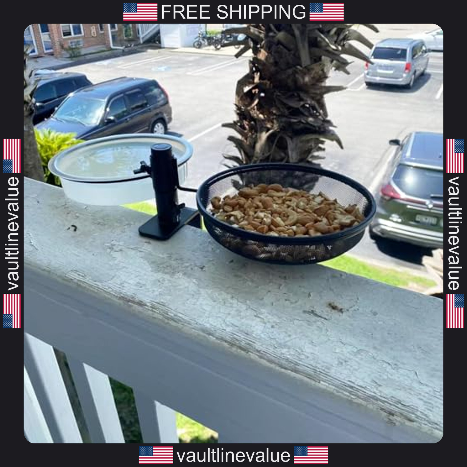 2 Pack Metal Bird Feeder Tray Hummingbird Hanging Seed Feeders Outdoor Garden gallery