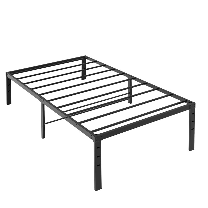 Black Twin Size Simple Basic Platform Metal Bed Frame - 18 Inch Bed Height gallery
