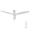 52" Ceiling Fan No Light, Flush Mount, 3 Wood Blades, Remote, DC Motor gallery