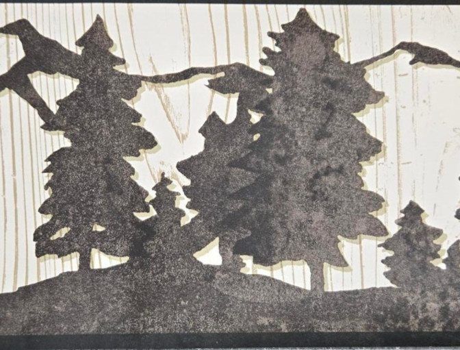 Mountain Forest Wallpaper Border Bears Woods WT1136B Trees gallery