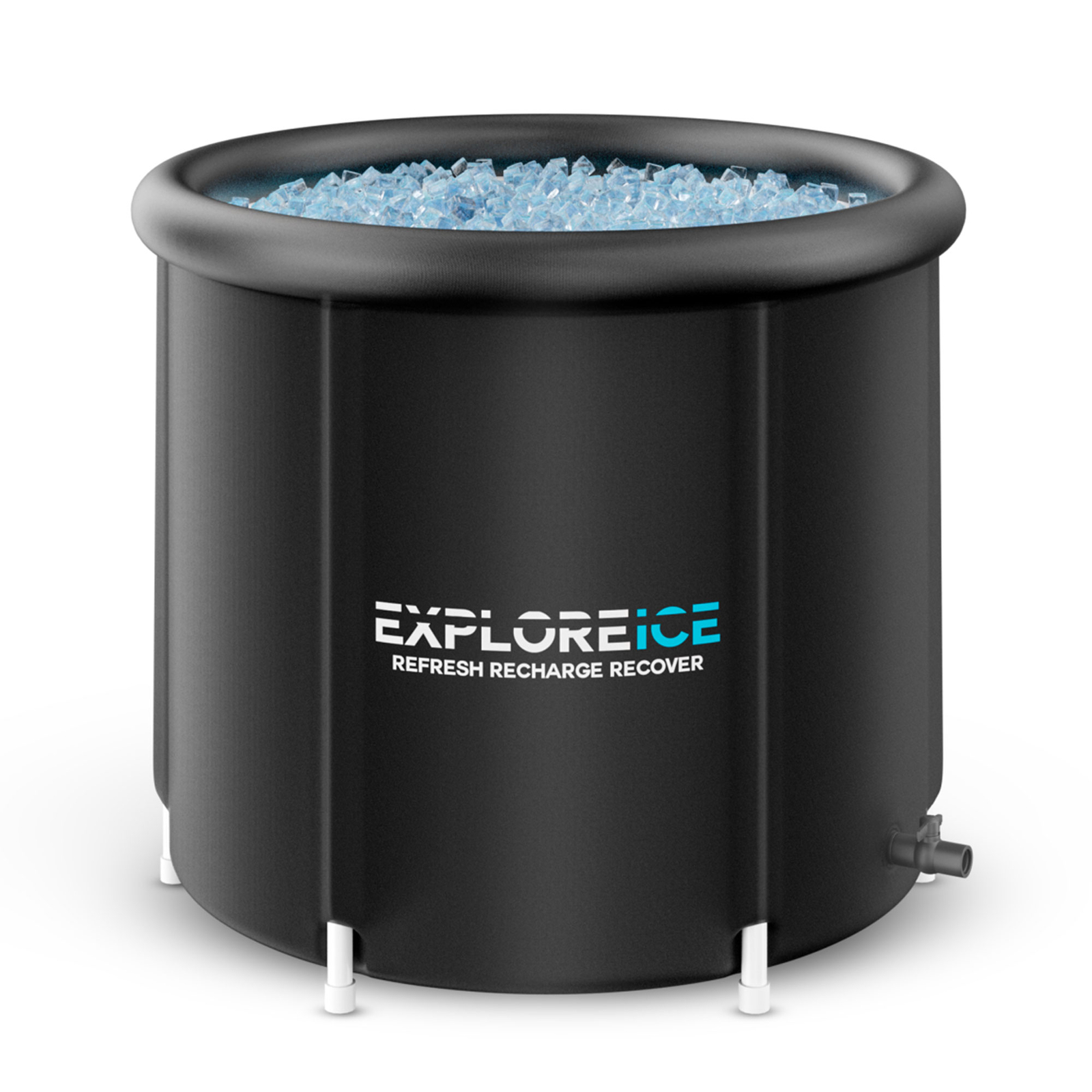 Explore Ice Bath Pro Max XL Outdoor Athlete Cold Plunge Bath Tub, Black (Used) gallery
