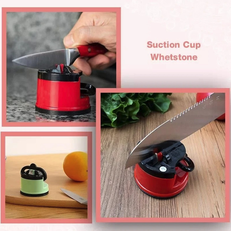 1pc Suction Base Knife Sharpener – Safe & Easy Kitchen Blade Sharpening Tool gallery