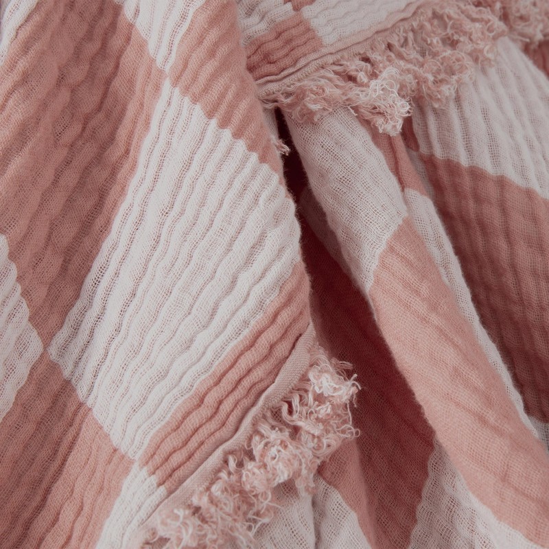 Chezmoi Collection Kendall Checkered Cotton Muslin Woven Gauze Throw Blanket gallery