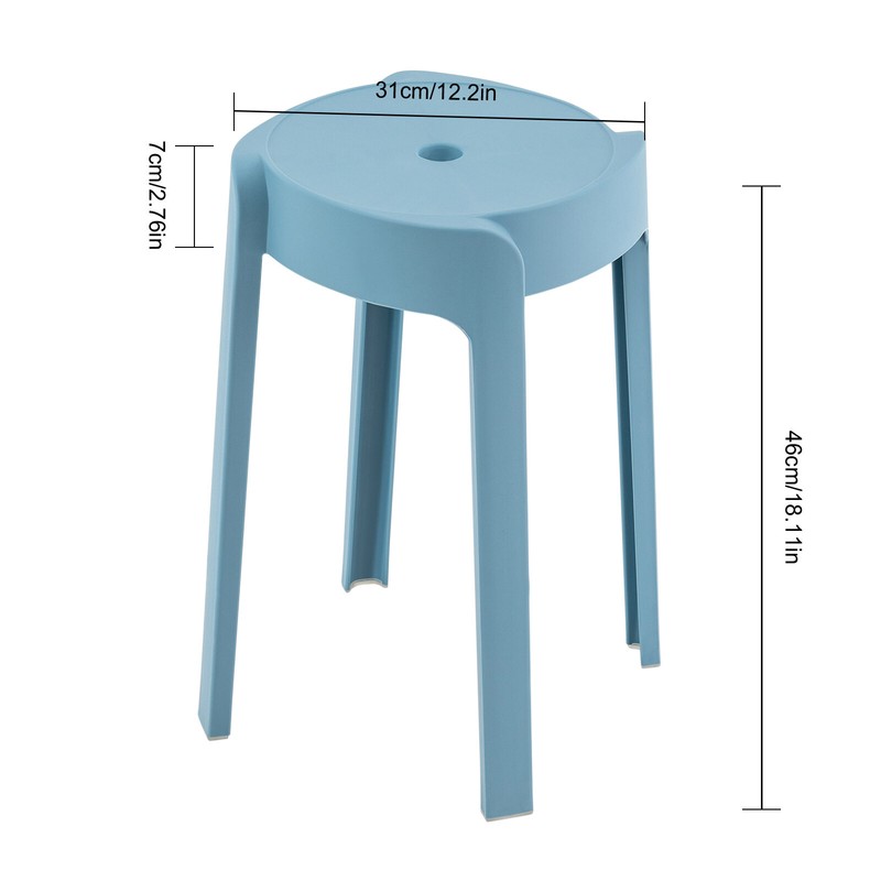 Multi-coloured 5PCS Plastic Bar Stacking Stools L-Shaped For Kids Students New gallery