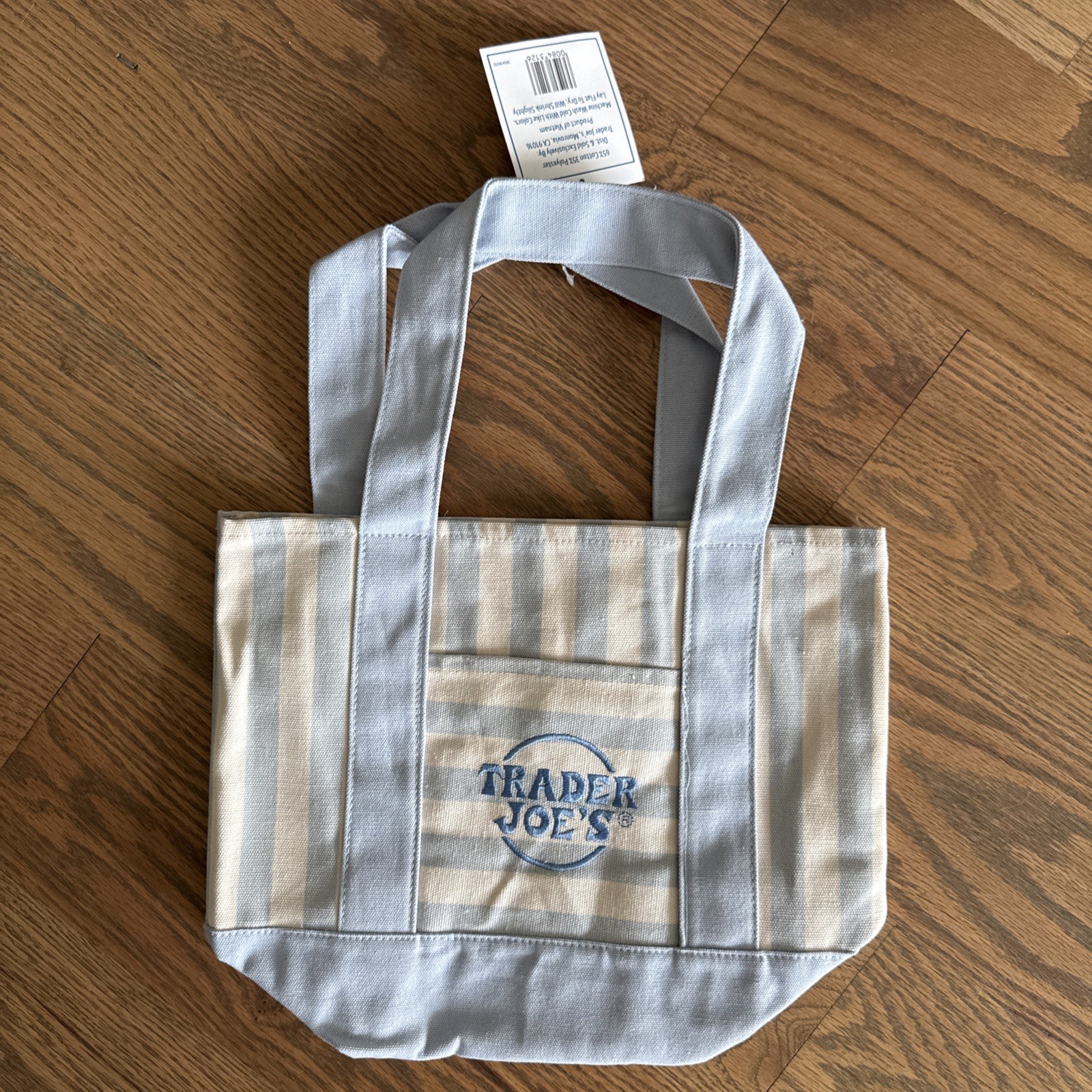 Trader Joe’s 2026 Stripe Mini Tote Set 4 Pink Blue Green Tan NWT New Lot! gallery