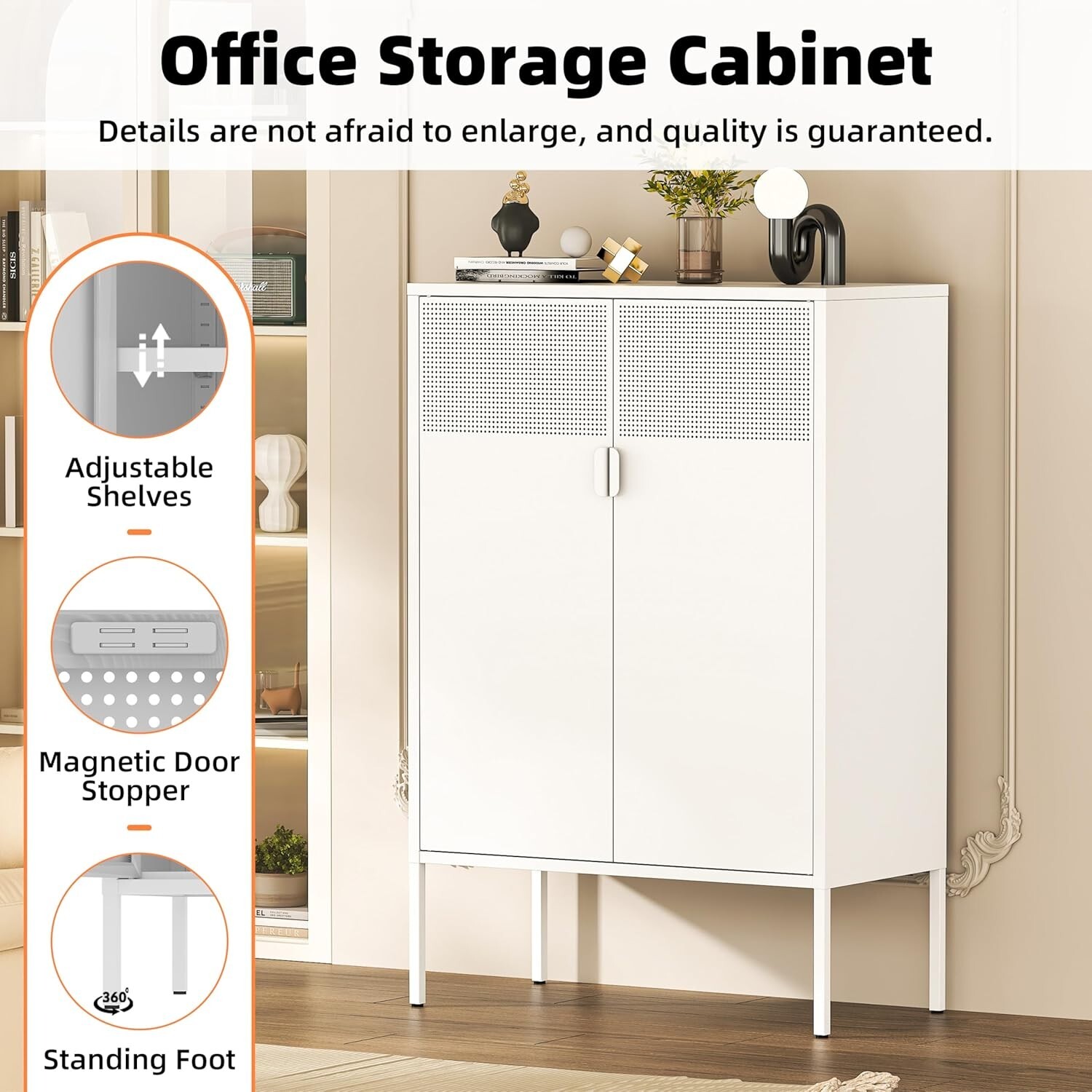 Cofar 47"H Metal Locker Storage Cabinet with 2-Mesh Doors,3-Tier for Living Room gallery