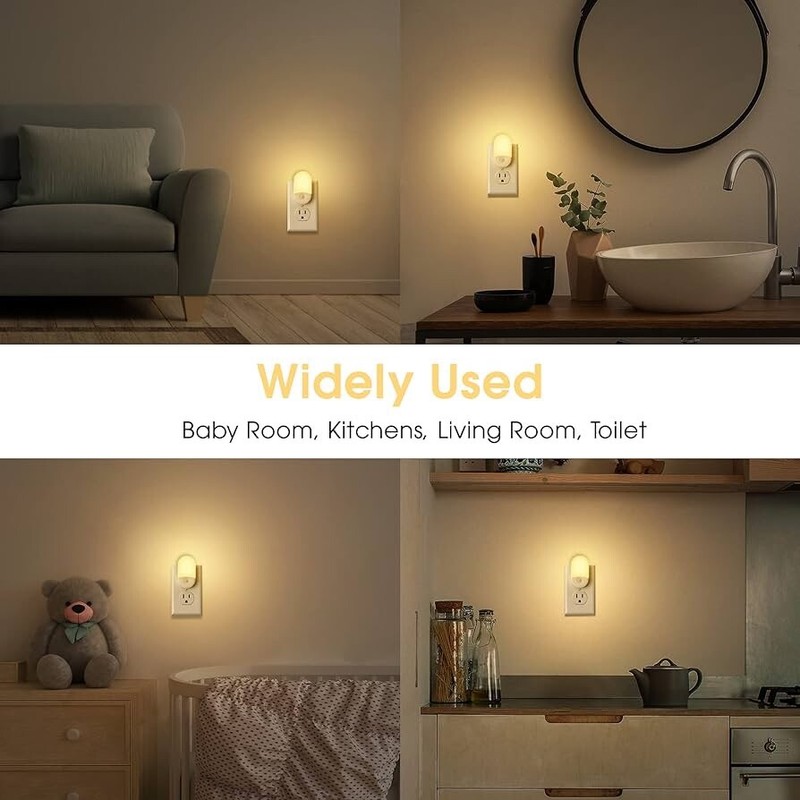 Motion Sensor Night Light Plug In 2 Pack LOHAS Motion Activated Night Light Warm gallery