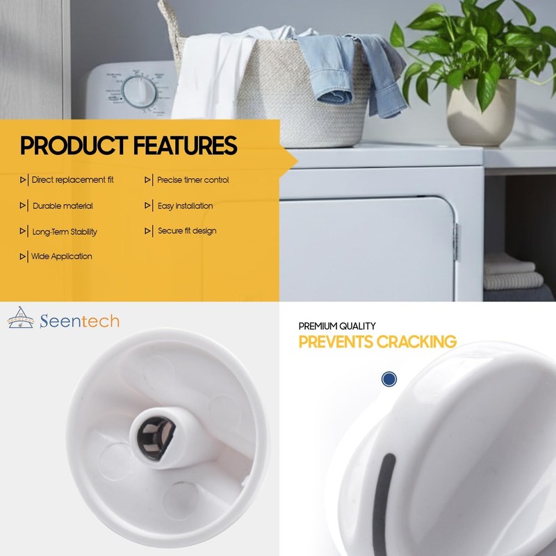 Dryer Timer Knob DShaft Rotary Selector 1 Pc for Appliance Repair gallery