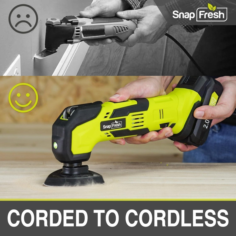 Oscillating Multi Tool Cordless, 20V DIY Tool Kit, 6 Speed, 3.2°Oscillation Angl gallery