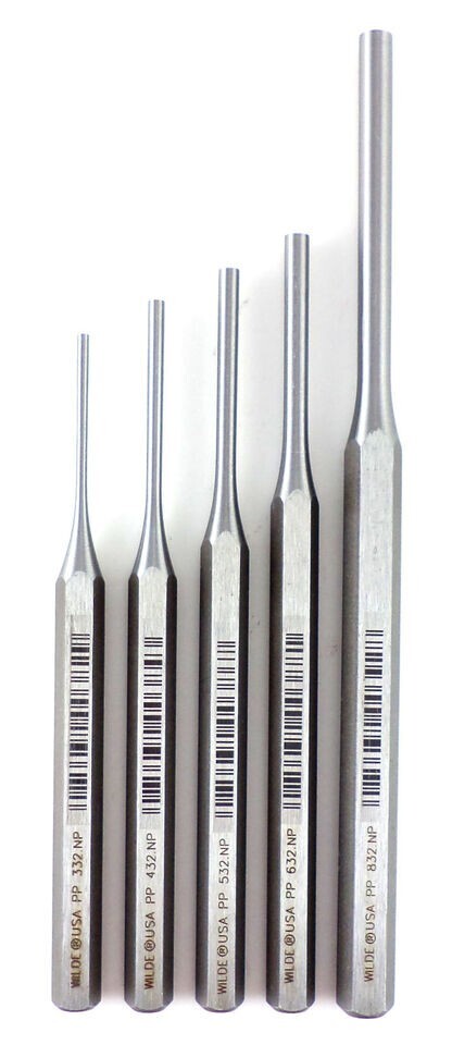 Wilde Tool 5pc Pin Punch Set MADE IN USA 3/32 – 1/4” Inch Professional Quality gallery
