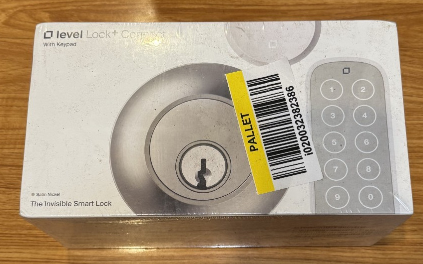 Level - Lock+ Connect Keypad Smart Lock BT/Wi-Fi Dead Bolt Lock Satin Nickel New