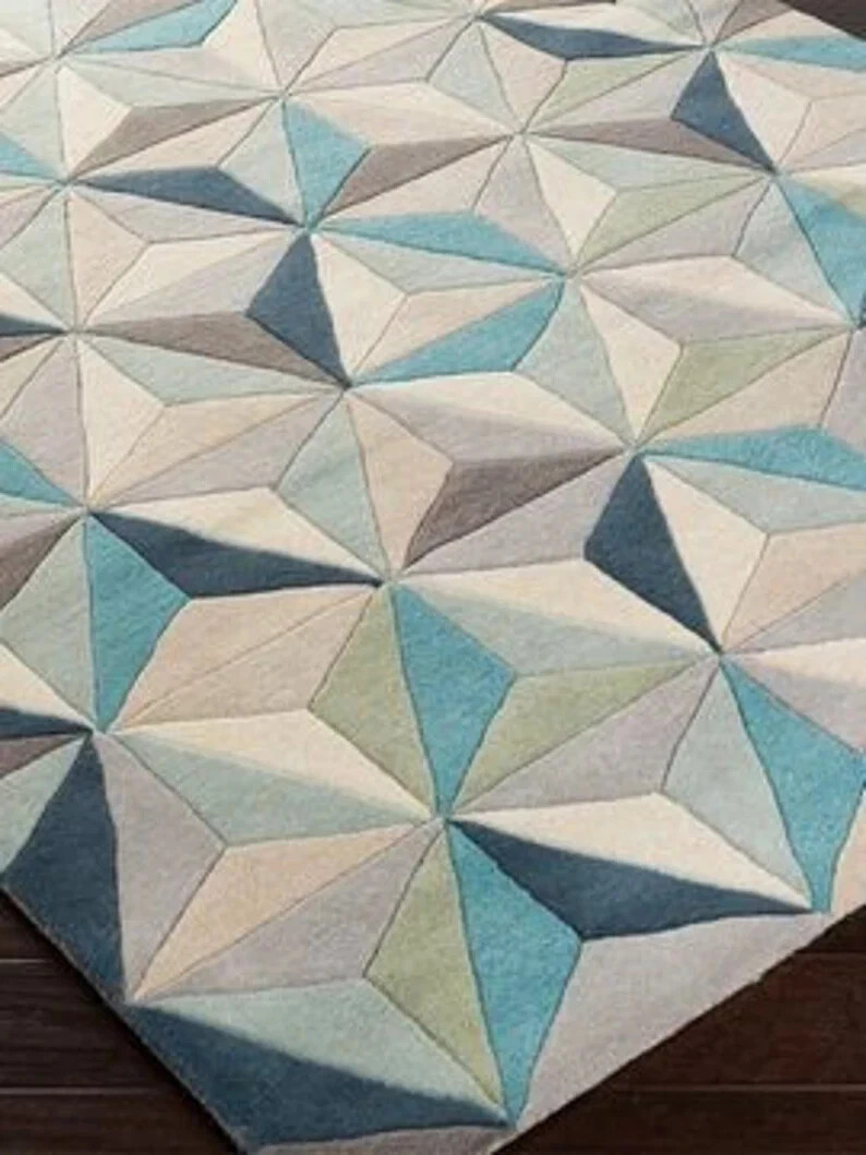 Hand-Tufted 100% Wool Handmade Area Rug Carpet for Home, Bedroom, Living Room gallery
