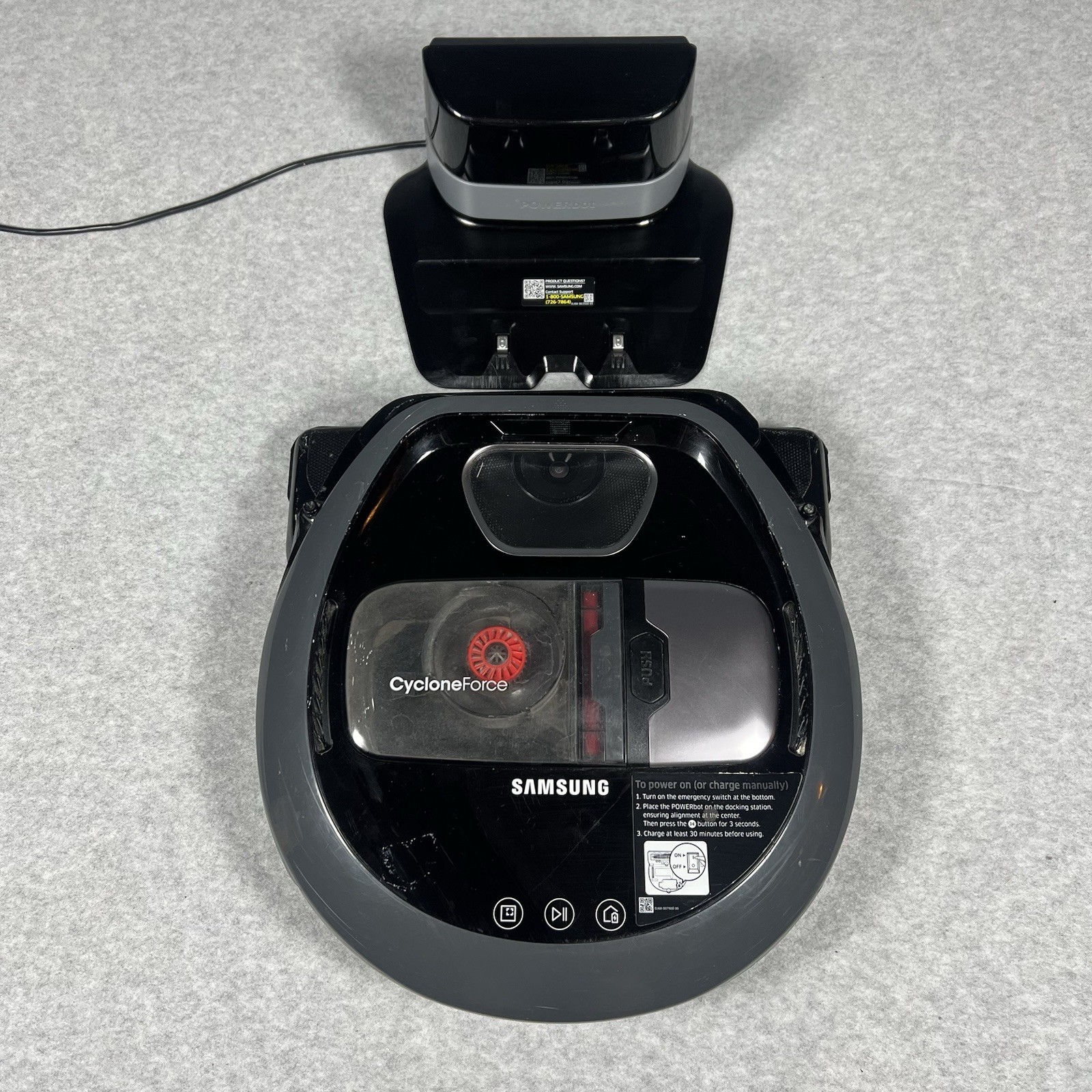 Samsung Cyclone Force Powerbot R7040 Wi-Fi Vacuum w/ Charging Dock SR1AM7040WG gallery