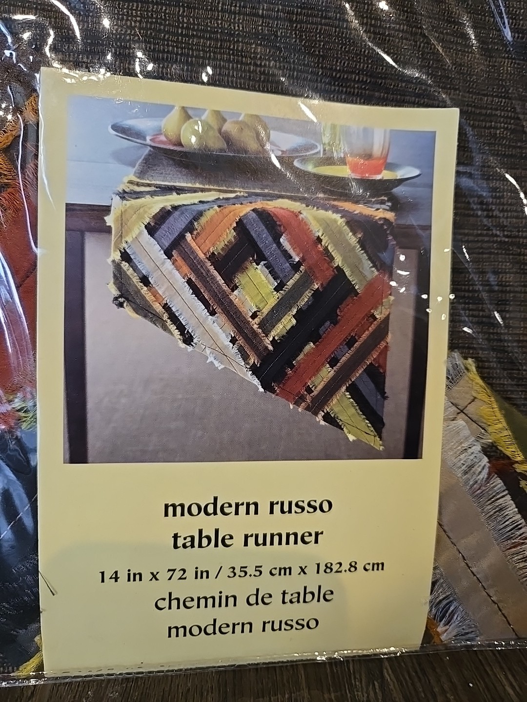 Bright Colorful Table Runner Autumn Fall Colors Modern Russo 14"x72" Pier 1 gallery