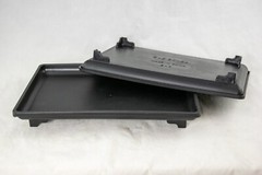 2 Rectangular Black Plastic Humidity/Drip Tray for Bonsai Tree – 9″x 6″x 1″