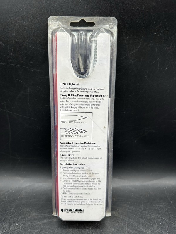 FastenMaster 7" White Gutter Screws (10 screws total) for 5" Gutters gallery