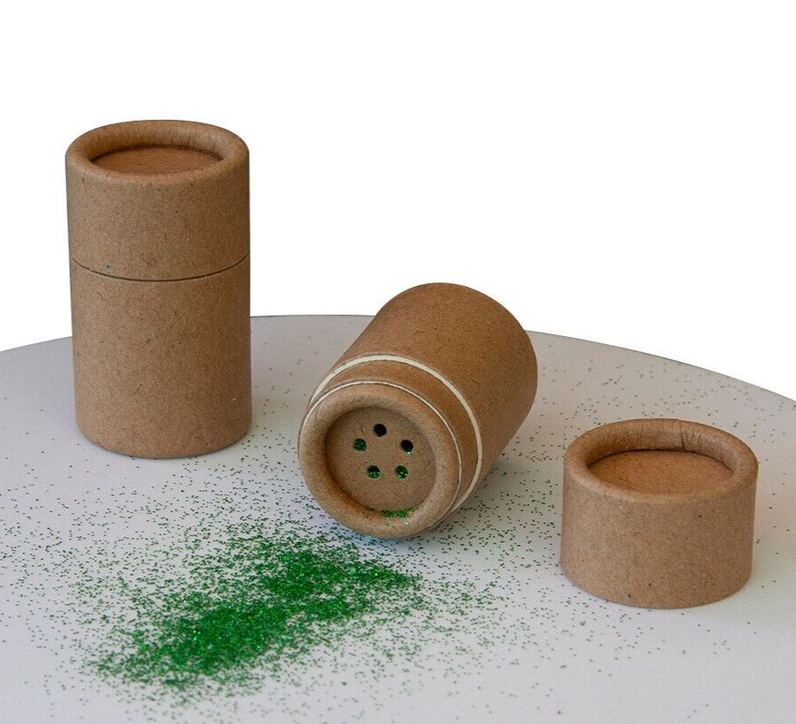 6 Mini Paper Shaker Tubes .25 oz 7g Spices Powders Glitter Food Grade Container gallery