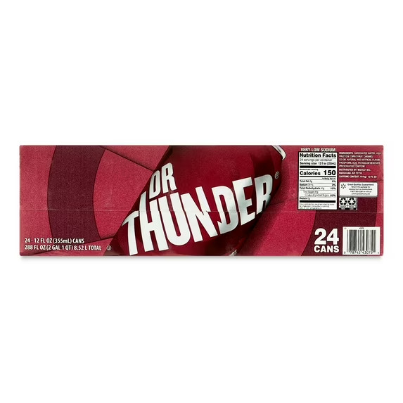 Great Value Dr Thunder Soda – 12 fl oz Cans, 24 Pack, Refreshing Soft Drink gallery