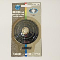 Teiber Doorbell Craftmade Surface mouth Push Button Pewter LED Light AP Retro