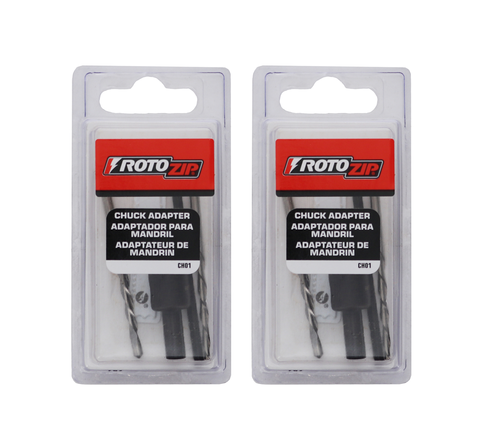 RotoZip CH01 Chuck Adapter 1/4" Chuck Mount Size to 1/8" Chuck Capacity (2-Pack) gallery