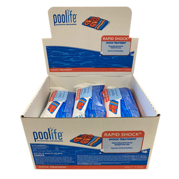 Poolife RapidShock 68% Chlorine Pool Shock 1 lb Bags - 12 Pack gallery