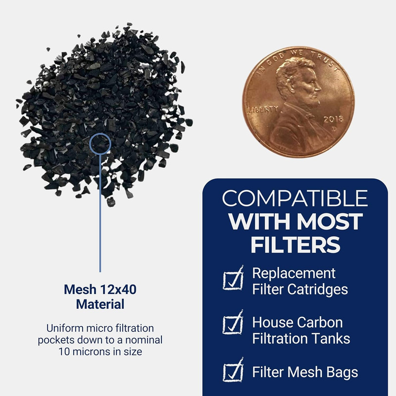 Bulk Activated Carbon Coconut Shell Granular Charcoal for Water Filtration 1 Lb gallery