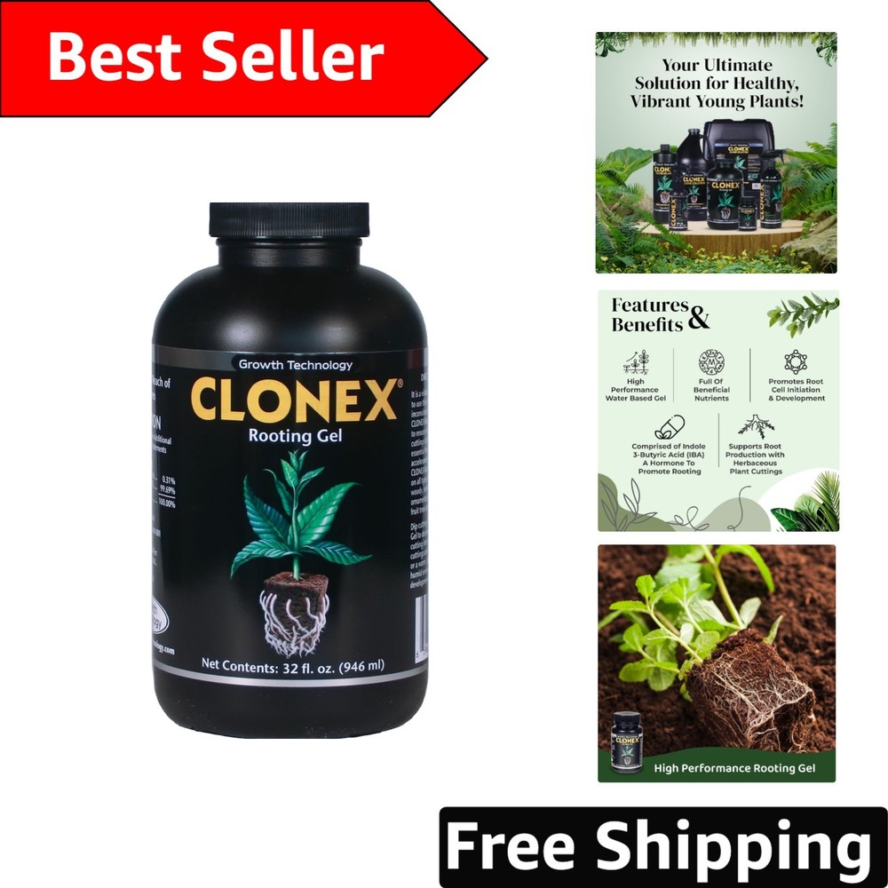 1 Quart Water-Based Rooting Gel - Trusted by Growers for Plant Root Development