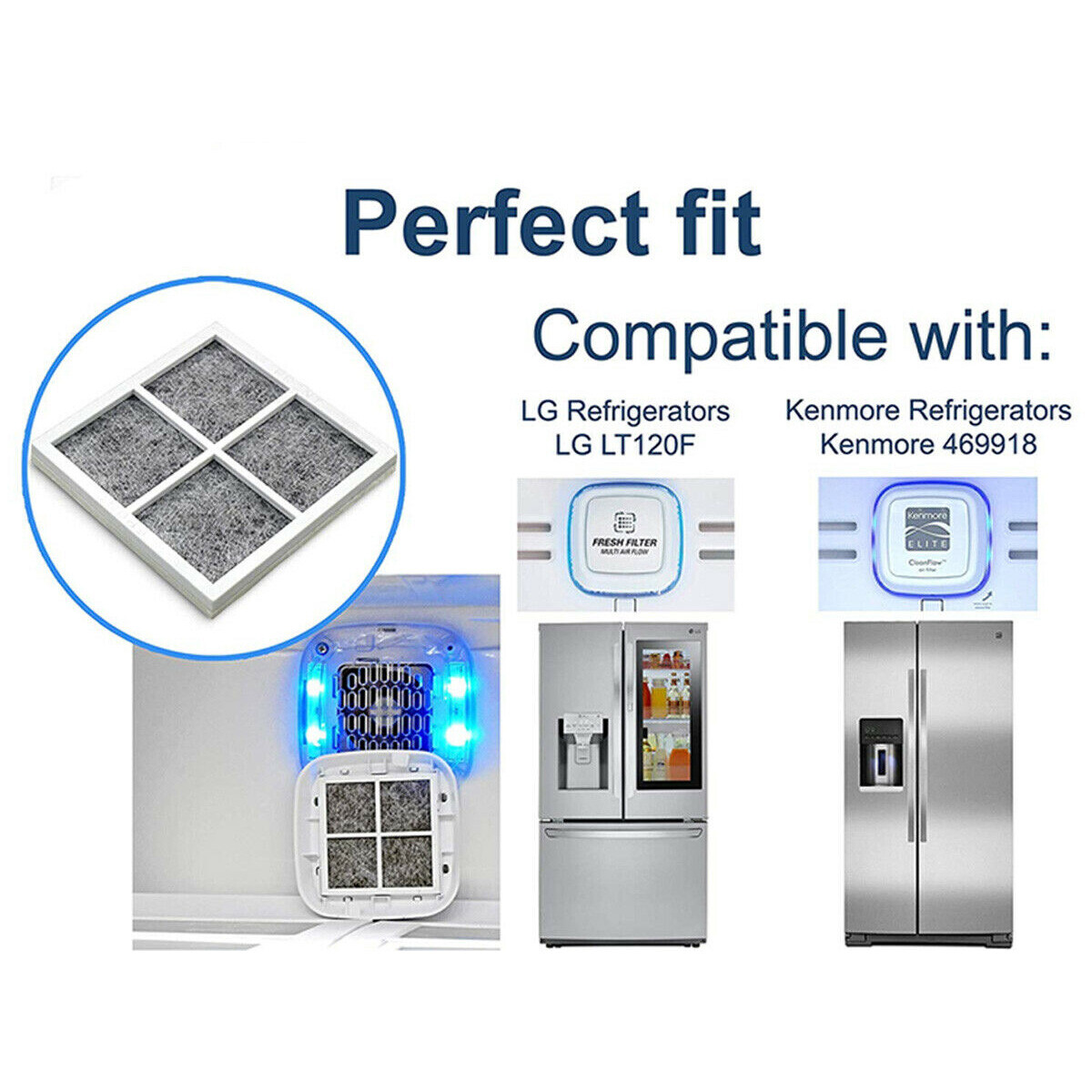 LT120F Refrigerator Air Filter for LG LT1000P, LT-1000PC, LFCC22426S, LRFXS2503S gallery