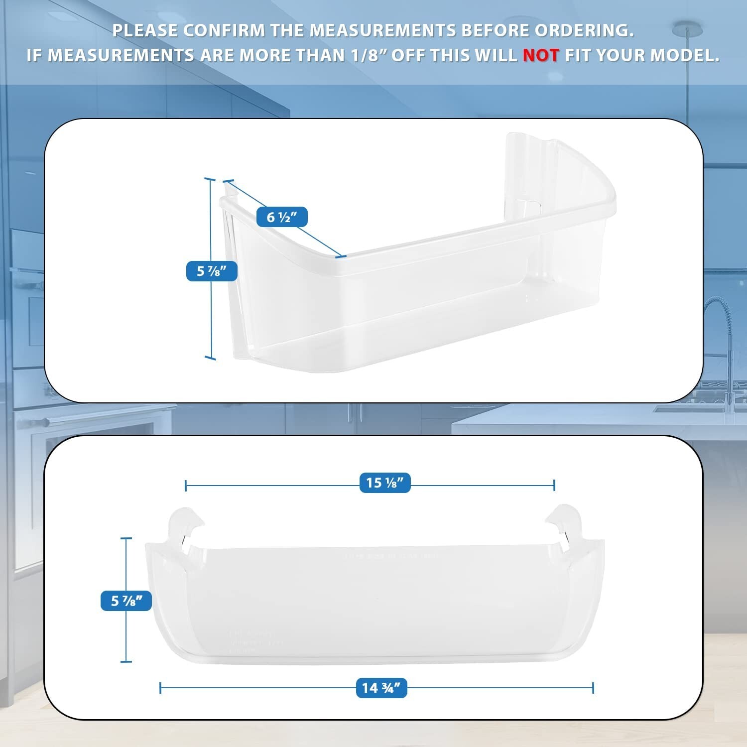 Lower Door Bin ( 2 Pieces ) Compatible with Frigidaire Refrigerator 240323002 gallery