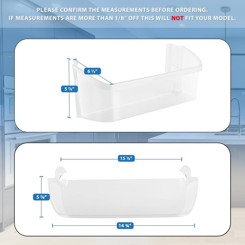 Lower Door Bin ( 2 Pieces ) Compatible with Frigidaire Refrigerator 240323002 gallery