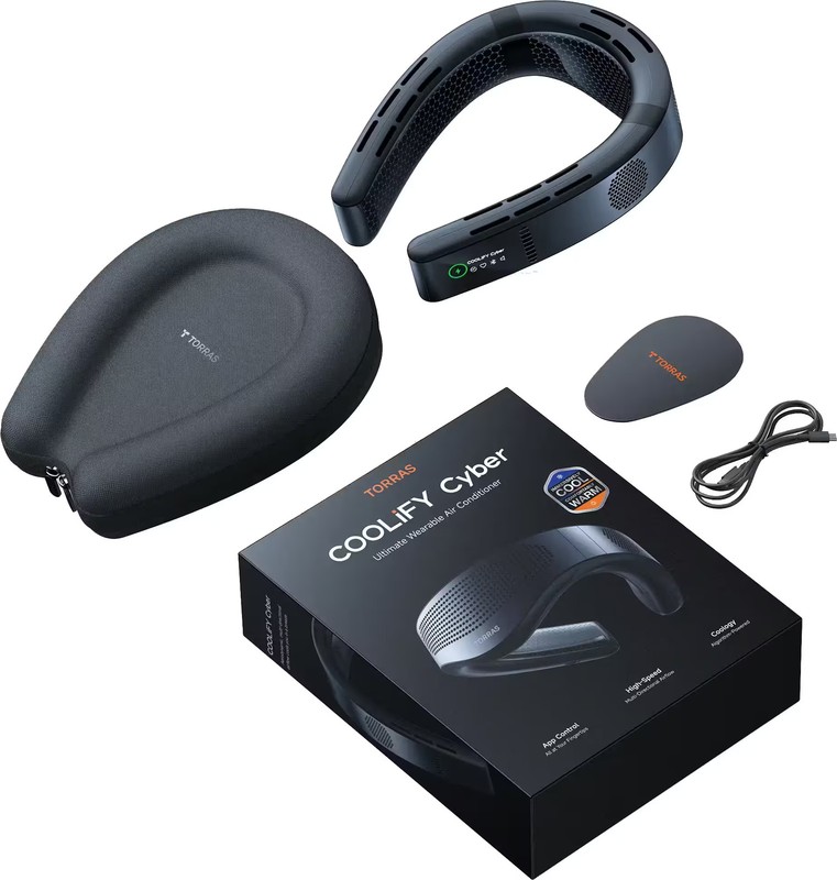 TORRAS - COOLiFY Cyber Ultimate Cooling Portable Neck Fan, Cooling, Heating, ... gallery