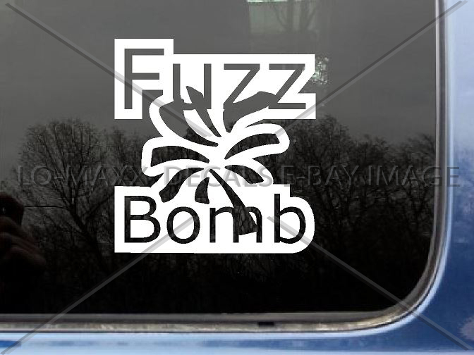 Fuzz Bomb Original Graphic Design Various Sizes & Colors Die Cut Vinyl Decal gallery