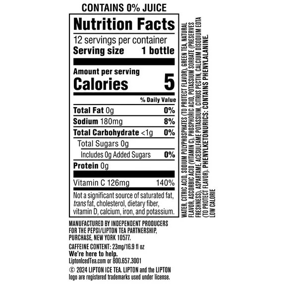 Lipton Raspberry White Tea, 16.9 Fl Oz Bottles (Pack of 12) gallery